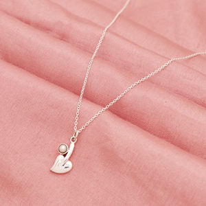 Collier en argent sterling 925 le plus élégant et élégant, perle feuillue, pierre précieuse, accessoire tendance et chic - Product Image 2