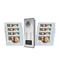 Système de vidéophone Anjielo Support 9999 utilisateurs IP 65 étanche avec vision nocturne infrarouge, déverrouillage par carte RFID pour les grands bâtiments