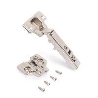 Emuca Juego de 20 Bisagras para Muebles de Acero Recto Niquelado Modelo 1125407 con Accesorios Atornillables España