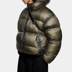 Veste d'hiver en toile imperméable à capuche de luxe de haute qualité, vente en gros d'usine, 100% nylon, personnalisable sur le devant - Product Image 5
