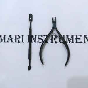 Recortadores de uñas de acero inoxidable con hoja extra afilada, refinadores, pinzas para cutículas recubiertas de negro, producto de belleza para el grupo de edad del bebé - Product Image 6