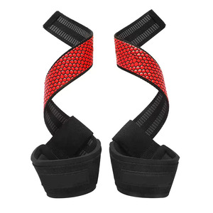 Sangles de poignet très vendues pour l'exercice en salle de sport, sangle de musculation antidérapante de haute qualité avec logo personnalisé, équipement de sécurité pour la remise en forme - Product Image 4