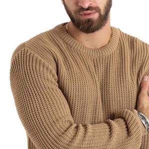 Custom Winter Men's High Quality Wool Cotton Jumper Breathable Long Sleeve Knitted Pullover Sports Wear with Print Embroidery - Product Image 3