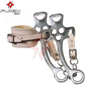 Weaver Browband personnalisé Hackamore Bride Bit Rembourrage souple En Acier Inoxydable Hackamore Culotte Allemand Argent Bit - Product Image 2