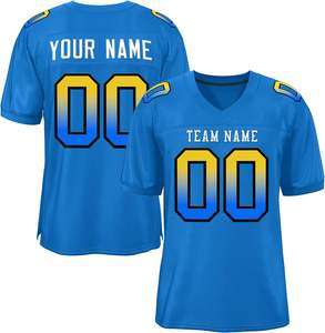 Lycée hommes maillots de Football américain 100% Polyester personnalisé maille équipe maillot séchage rapide respirant grande taille Tack sergé - Product Image 2