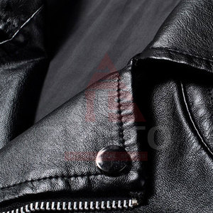 Fabricante pakistaní de chaquetas de cuero al por mayor, chaqueta de cuero informal con cinturón lateral para hombre, nueva chaqueta de motociclista con diseño OEM. - Product Image 5