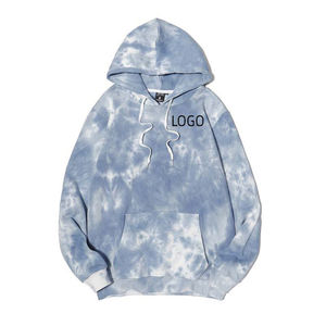 2023 dégradé cravate teinture Floral pull à capuche nouveau à la mode 100% soie imprimé coton respirant Streetwear grande taille pour hommes femmes - Product Image 1