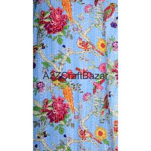 Bata Corta Kimono Kantha Vintage Hecha a Mano, 100% Algodón, Diseño Floral de Lujo, Abrigo Indio Acolchado, Chaqueta Suave para Invierno y Otoño - Product Image 4