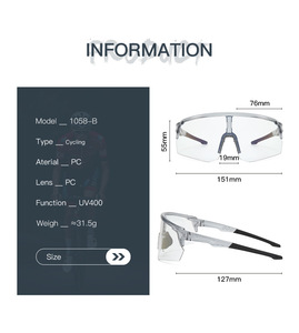 Lunettes de soleil de sport photochromiques et bloquant la lumière bleue et uv400 lunettes <span class=keywords><strong>antireflet</strong></span> photogray lunettes transparentes à changement de couleur en plein air - Product Image 4