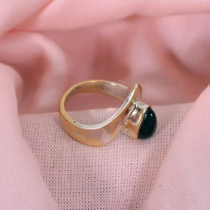 Bijoux en pierre d'onyx vert de haute qualité, bagues en pierres précieuses naturelles faites à la main, vêtements de fête à la mode pour femmes à bas prix, vente en gros - Product Image 2