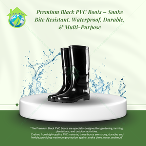 SSBO Grosir Bottes hautes noires en PVC Premium, résistantes aux morsures de serpent, imperméables, durables, antidérapantes, pour jardinage, été et automne - Product Image 4