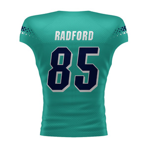 Maillot de football américain personnalisé de qualité supérieure tissu en maille respirante numéro de nom cousu Pro uniforme d'équipe parfait à séchage rapide - Product Image 6