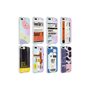 Coque JoieCreatif pour iPhone 7 Plus, en TPU souple, protection d'angle avec airbag, motif coloré élégant, fente pour carte - Product Image 3