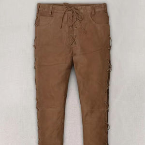 กางเกงหนังขายาวปกติคุณภาพสูงสำหรับ100% กางเกงหนังทำจากผ้าแห้งเร็วคุณภาพสูง - Product Image 1