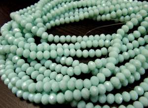 Lumière Amazonite Hydro quartz Rondelle Micro Facettes 6mm Perles Strand 17 pouces de long environ - Product Image 2