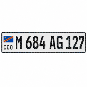 <span class=keywords><strong>Plaque</strong></span> d'<span class=keywords><strong>immatriculation</strong></span> vierge personnalisée par sublimation, directement de l'usine, pour la République du Congo - Product Image 1
