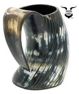 Mug à boire en corne de buffle de qualité supérieure, naturel, fait à la main, durable, poli, style animal, mug à bière durable - Product Image 5