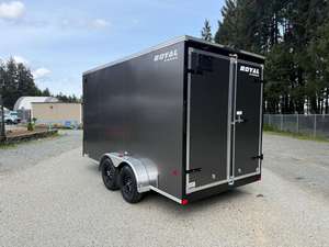 Cargo 7X14+V 7700LB GVW BARN DOOR Enclosed Cargo <b>Trailer</b> Dual Axle Utility Transport Box <b>Trailer</b> for Home <b>Farm</b> Business Storage - Product Image 3