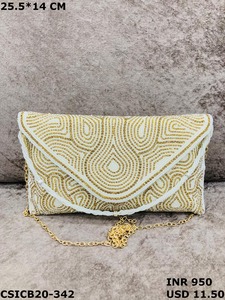 กระเป๋าคลัทช์สุดหรูสำหรับเจ้าสาวกระเป๋าตอนเย็นสไตล์ชาติพันธุ์ที่ทำด้วยมือเป็นเครื่องประดับที่สมบูรณ์แบบสำหรับเจ้าสาวที่กำลังมองหาสไตล์และเสน่ห์ทางวัฒนธรรม - Product Image 2