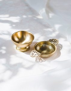 Fabriqué à la main meilleure qualité en laiton finition Antique passoire à thé en laiton infuseur pour thé en vrac - Product Image 5