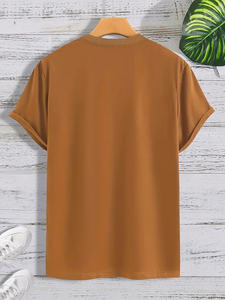 T-shirt à manches courtes col rond 100% coton pour homme haute qualité grande taille 260 grammes poids du tissu disponible en différentes couleurs - Product Image 2