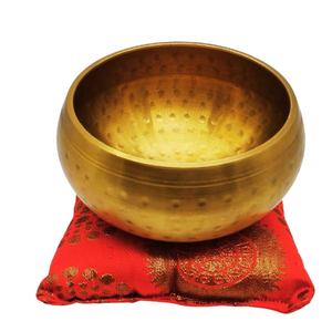ชามทองเหลืองอินเดียพร้อมแผ่นไม้สำหรับฝึกสมาธิการบำบัดรักษาด้วยเสียงโยคะชามเป่าใจ - Product Image 1
