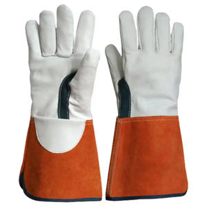 Gants de sécurité de construction réfléchissants robustes Gants de soudage TIG résistants à l'abrasion en cuir de vachette longue durée - Product Image 5