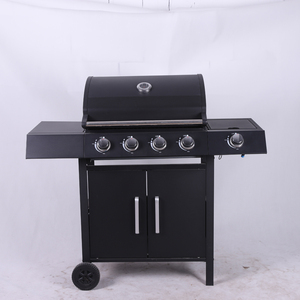Ad alta durata tipo in <span class=keywords><strong>ghisa</strong></span> a 5 teste carrello per barbecue fumatore con coperchio griglia a Gas per campeggio all'aperto - Product Image 2