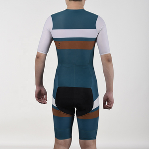 Traje de Triatlón de alta calidad personalizado, trajes sin mangas con cremallera trasera acolchada de secado rápido, ropa de Triatlón - Product Image 4