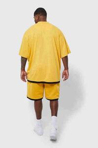 2025 personnalisé hommes grande taille surdimensionné 100% coton t-shirt court ensemble respirant deux pièces 6x-10x bouffée impression haute rue thermique - Product Image 6