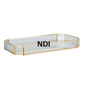 Plateau de forme arrondie plateau en métal maison hôtel dessus de Table décoration Dessert ou gâteau aux fruits serveur plats plateau de service - Product Image 6