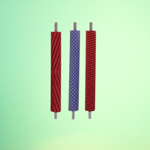 Spirale industrielle et rouleaux droits de cannelure 76 mm à 219 mm pour imprimer des machines d'emballage et de textile - Product Image 1