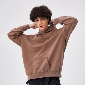 Streetwear Custom Logo High Quality Oversized Sweatshirt Vintage Wash <b>Hoodie</b> Blank Acid Wash <b>Thermal</b> <b>Hoodie</b> Men Casual Wear - Product Image 3