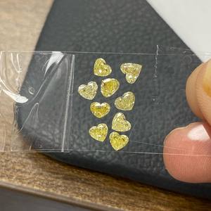 Lab Grown Fancy Vivid Yellow Color Heart Diamonds Engagement Anniversary Gift IGI Certified Fine Jewelry India - Product Image 6