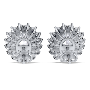 Pendientes de Diamante Ovalado Cultivado en Laboratorio de 1.58CT con Doble Halo, Oro Amarillo, Blanco y Rosa de 9K, Cierre de Rosca, Joyería de Lujo, Certificado IGI - Product Image 2