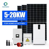 Système d'énergie solaire hors réseau 20KW 25KW avec contrôleur MPPT et batterie lithium-ion pour maison, ferme, cabane isolée, maison intelligente