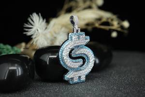 Colgante de Diamante de Corte Brillante Redondo de Moissanita Personalizado, Joyería de Lujo de Plata 925 para Hombre y Mujer de Phoenix Enterprise - Product Image 5