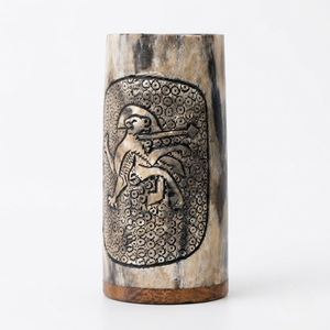 Handcrafted Eco-Friendly Buffalo Horn <b>Glass</b> <b>Mug</b> with Wooden Base From REHMAN CRAFT - Product Image 2