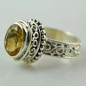 Bague en argent sterling 925 faite à la main avec citrine, pierre de naissance de novembre, bijou de promesse, citrine naturelle taille ovale, cadeau idéal - Product Image 5