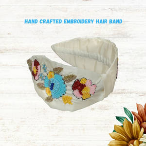 Indian Manufacturer's Low-Priced White Fabric Hair Accessories <b>Headband</b> for Women and Kids Party Stylish Hair Decoration Gift - Product Image 2