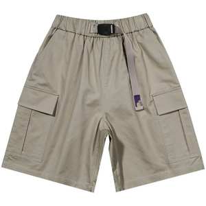 2024 pantalones cortos Cargo de nailon de alta calidad para hombre, transpirables, nueva colección de verano con Color sólido y bolsillos utilitarios, baratos - Product Image 1