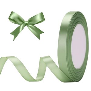Cinta de Raso Personalizada en Rollo, Verde Sólido, 19 mm, Cinta Decorativa Tejida para Lazos de Regalo - Product Image 1