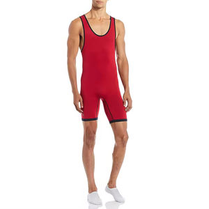 Logo personnalisé de haute qualité pour hommes Séchage rapide Nylon Spandex Gymnastique Singlet Stretch Caractéristique pour la lutte et les arts martiaux - Product Image 4