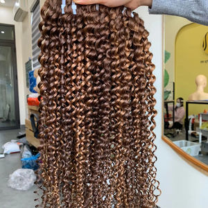 Peluca ondulada negra larga para mujer con cabello de trama única frontal rizado que teje el grado de cabello Remy de Vietnam Real 100% - Product Image 1