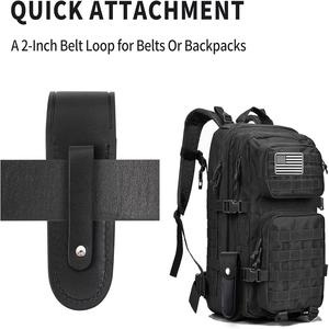 High Quality Custom Made Genuine Leather Knife Sheath Factory Direct Fixed Blade Bushcraft Survival Horizontal Carry Bag Knives - Product Image 3