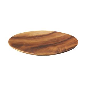 Plato de servicio redondo de madera de acacia hecho a mano de alta calidad Acabado natural Ecológico y sostenible - Product Image 3
