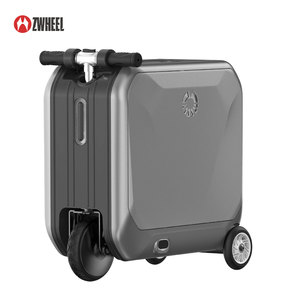 Portable Electrical Scooter Suitcase Rideable Smart Luggage <b>with</b> <b>Wheels</b> USB Charging Carry-On Travel Case - Product Image 1