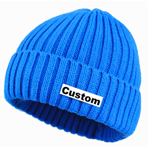 High Quality Custom Logo Plain Slouchy Men Women Beanie Wholesale Custom <b>Knitted</b> <b>Ribbed</b> Beanie - Product Image 3