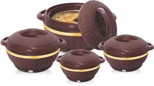 Ensemble de casseroles isothermes en plastique ANAX 750/1500/2500/5500 mL Forme ronde Qualité supérieure Utilisation domestique Fabriqué en Inde Ensemble de 4 - Product Image 4