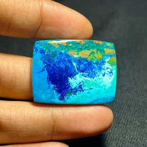 ทรงสี่เหลี่ยมสีฟ้าจาก Shattuckite ได้รับการรับรองจาก Cma สำหรับทำเครื่องประดับขายส่งจำนวนมาก - Product Image 2